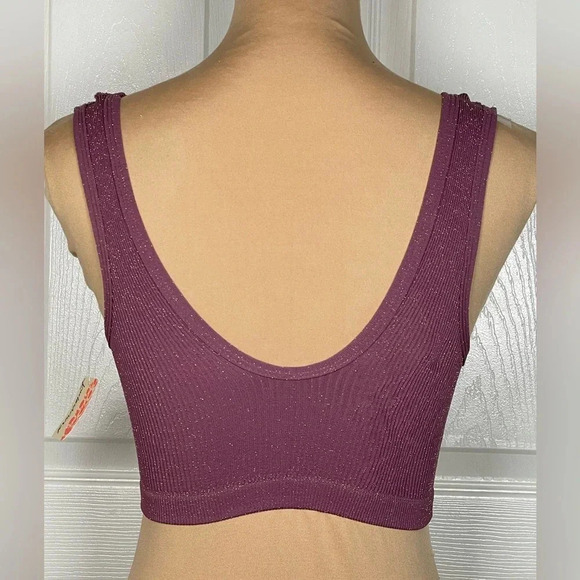 Free‎ People Movement Plum Crop Top New - Picture 4 of 8